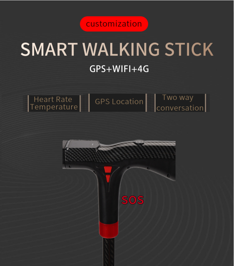 MS-100 4G Smart GPS Tracking Crutch