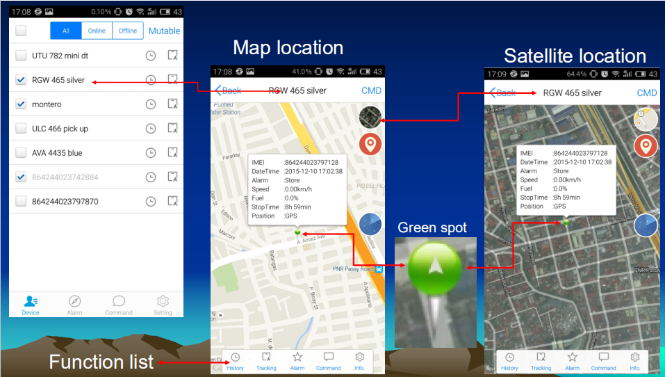 megastek secure GPS Tracking Systemwith IOS